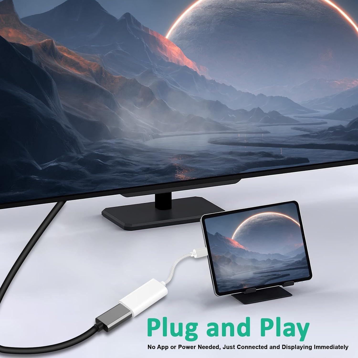 Adaptador USB C a HDMI 4K 60Hz AISONK Blanco Trenzado