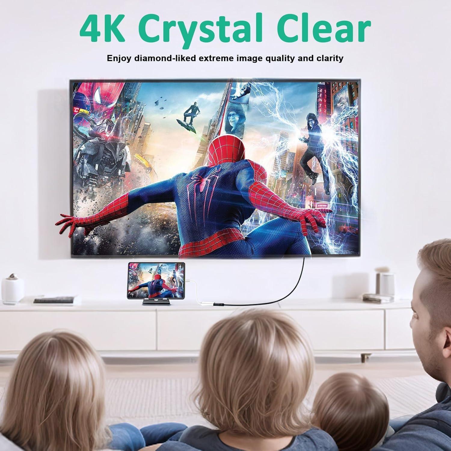 Adaptador USB C a HDMI 4K 60Hz AISONK Blanco Trenzado