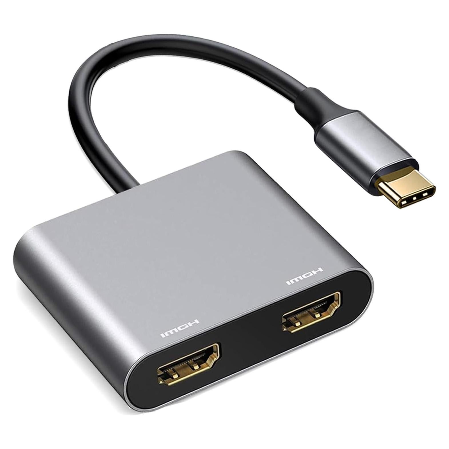 Adaptador USB C a Doble HDMI 4K 60Hz AKWOR para MacBook