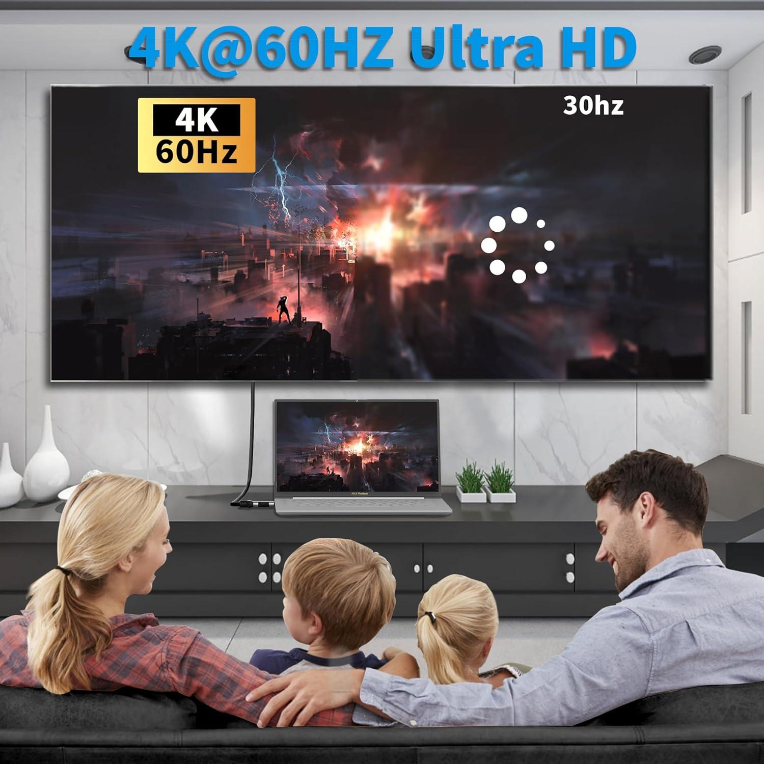 Cable HDMI 4K 60Hz Adoreen USB-C 0.91m Tipo C a HDMI