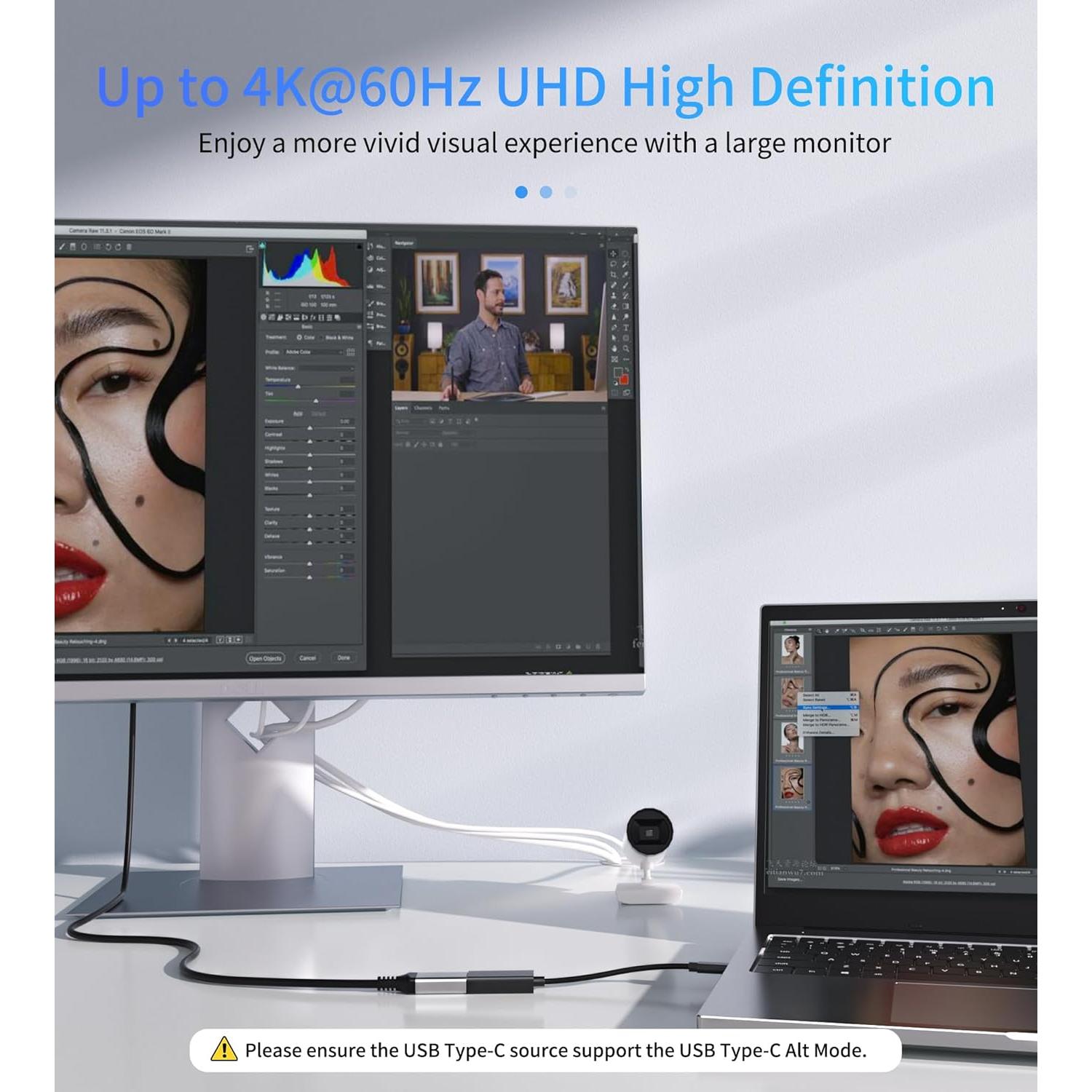 Adaptador USB C a HDMI 4K Loryi - Compatible con iPhone 15 Pro