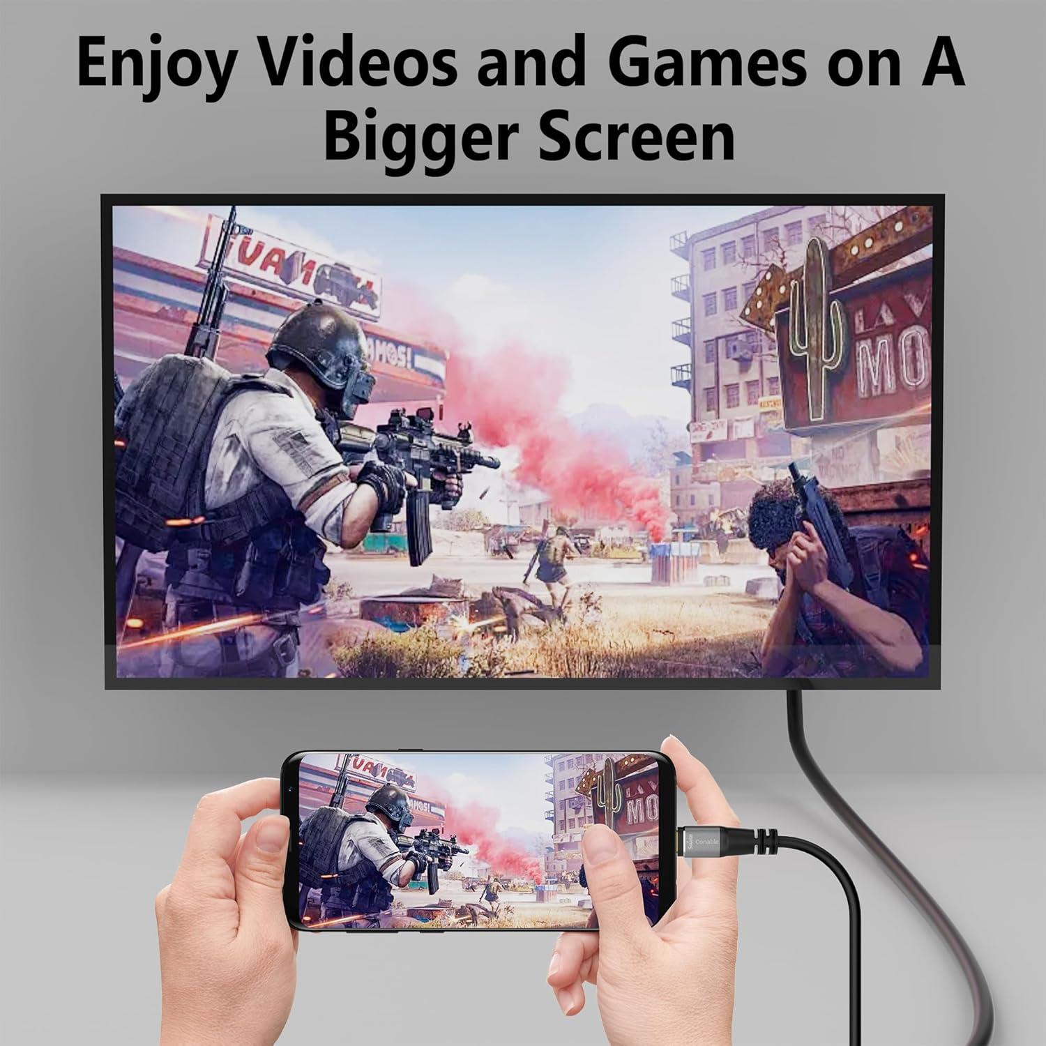 Cable USB C a HDMI 4K@60Hz Conable 1.22m Compatible iPhone