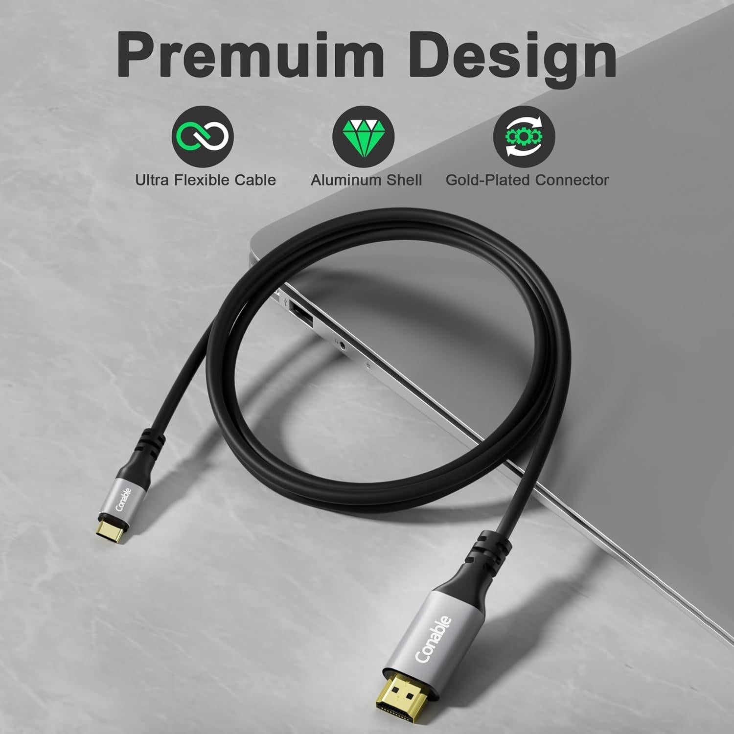 Cable USB C a HDMI 4K@60Hz Conable 1.22m Compatible iPhone