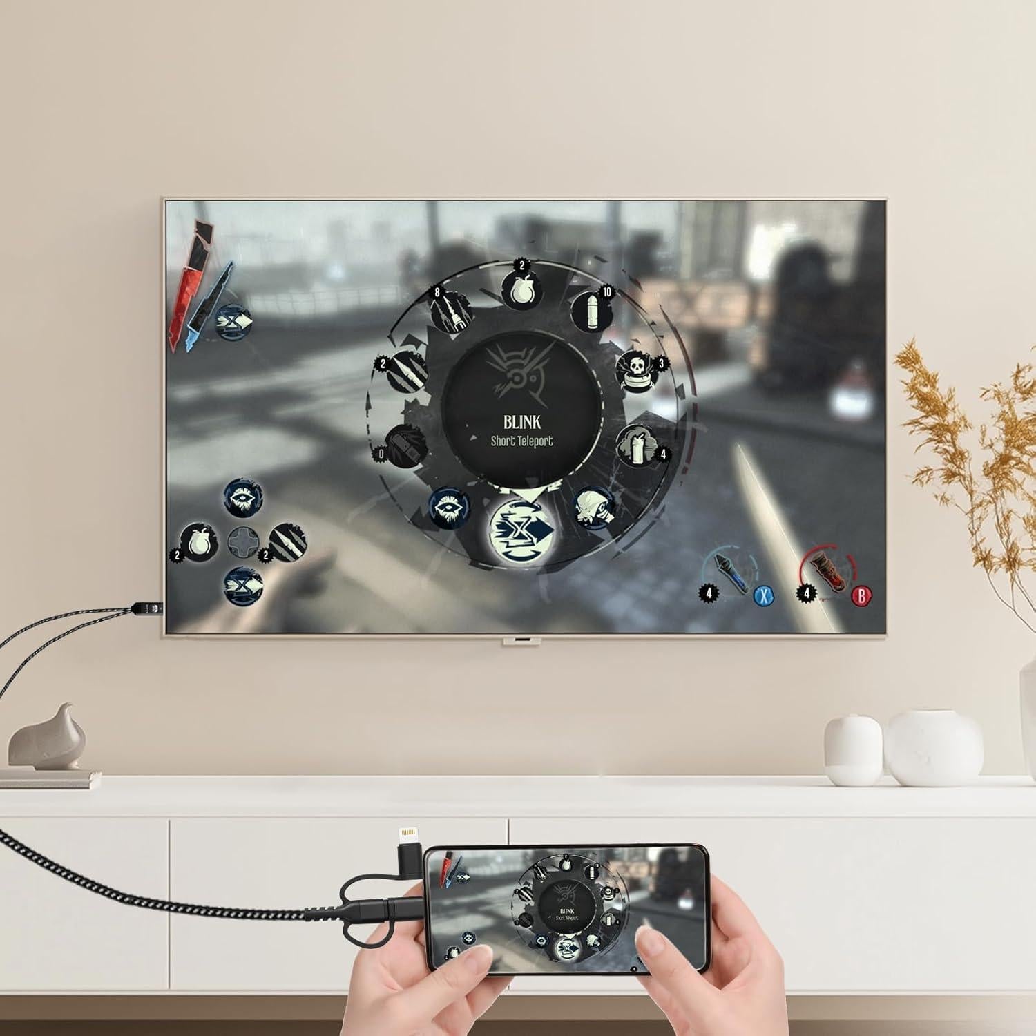 Adaptador 3-en-1 USB-C a HDMI HHFLY 1080p para iPhone/Android