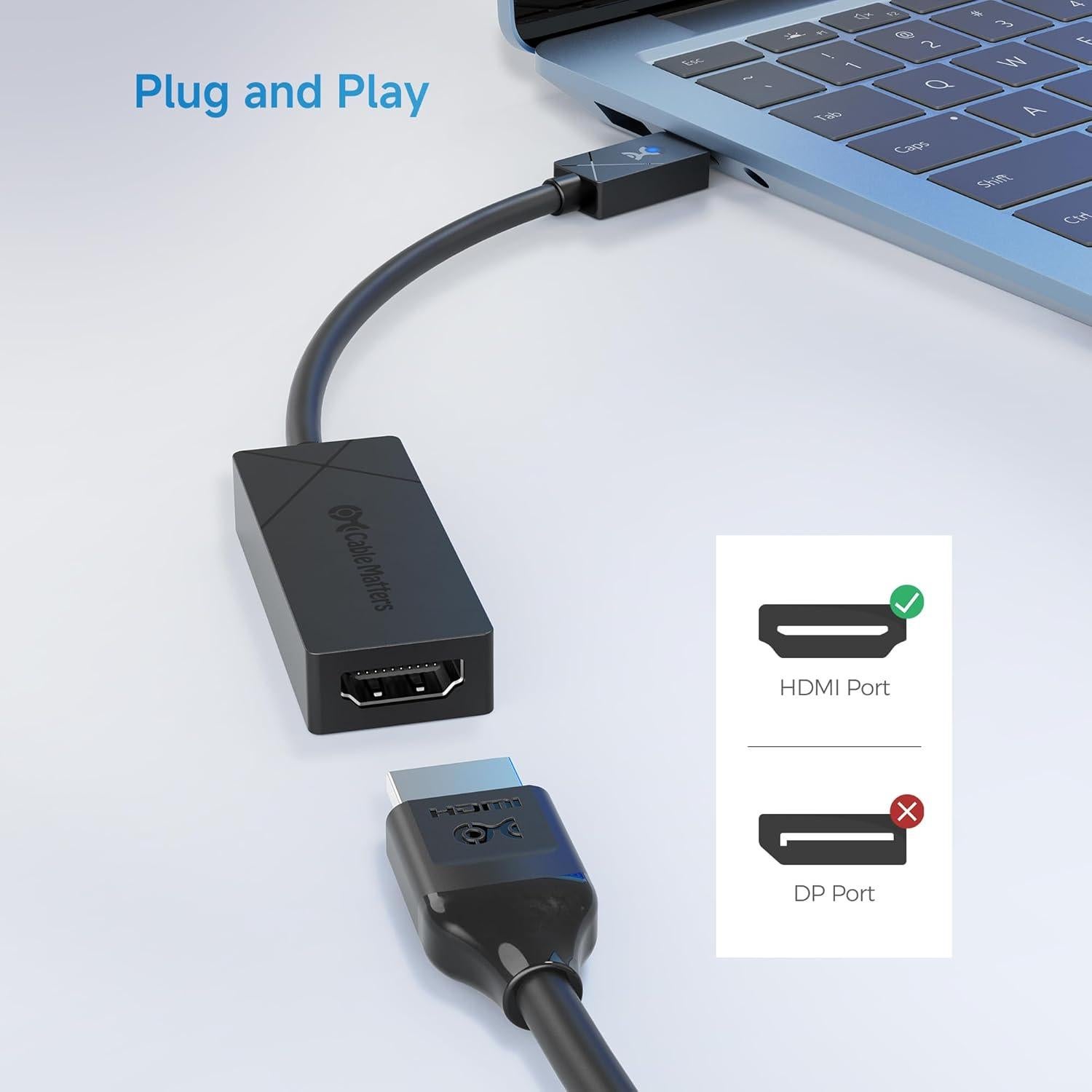 Adaptador USB C a HDMI 2.1 Cable Matters para Microsoft Surface - 8K 60Hz, 4K 240Hz