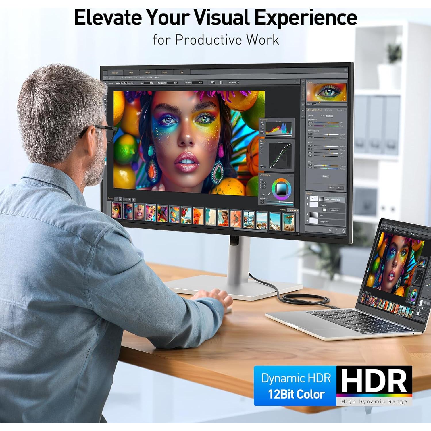 Cable HDMI USB-C 1.83m Cable Matters 4K 60Hz Negro