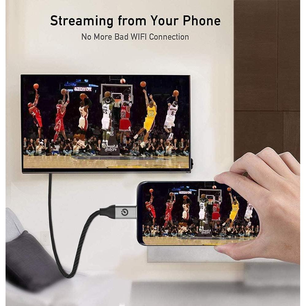 Adaptador QGeeM USB C a HDMI 1.8m 4K para MacBook y Galaxy