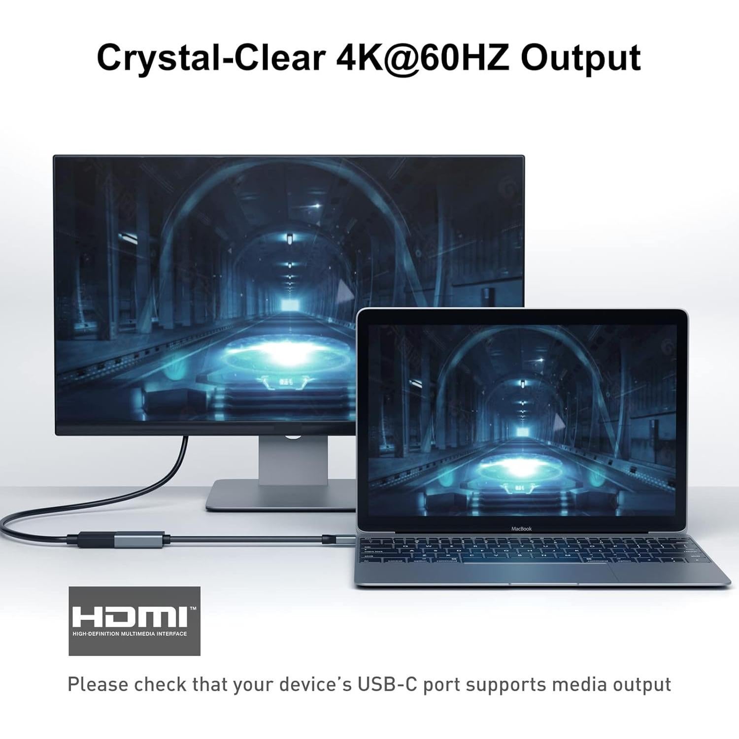 Adaptador USB-C a HDMI 4K 60Hz BENFEI - 2 Pack Gris