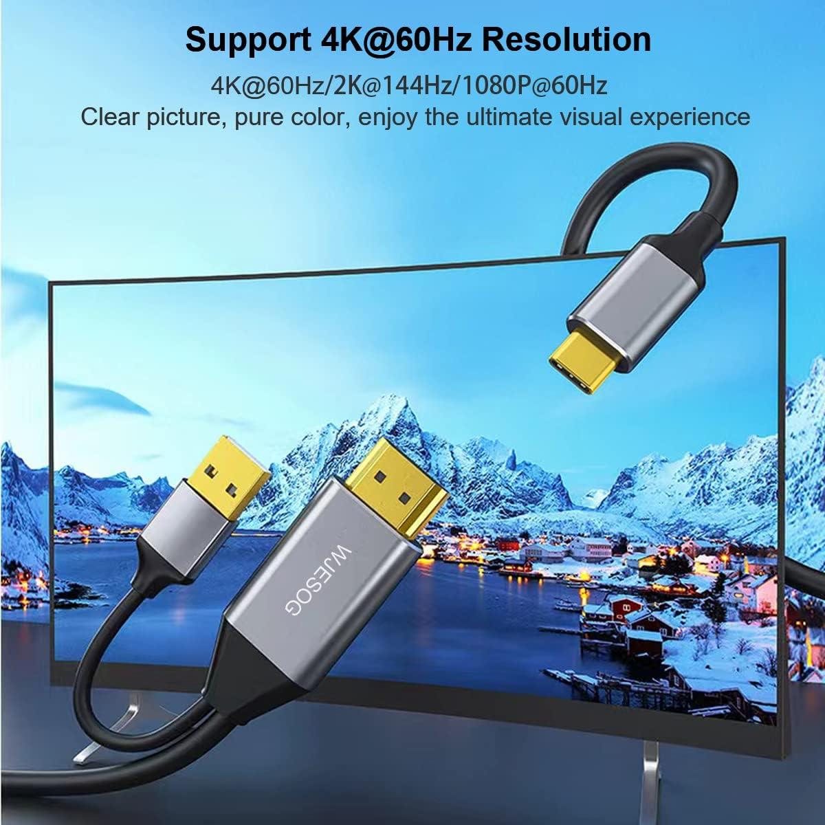 Cable Adaptador HDMI a USB-C 2m 4K 60Hz WJESOG