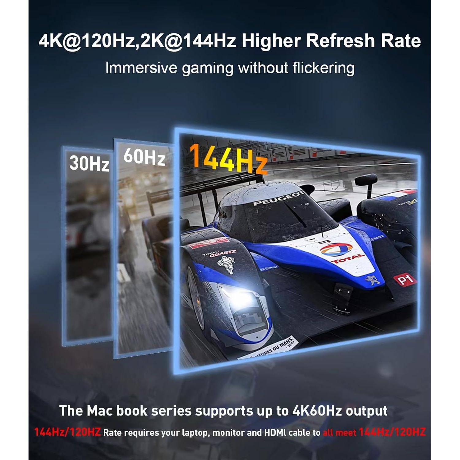 Adaptador Reborn USB-C a HDMI 2.1 8K 60Hz - Compatible Thunderbolt