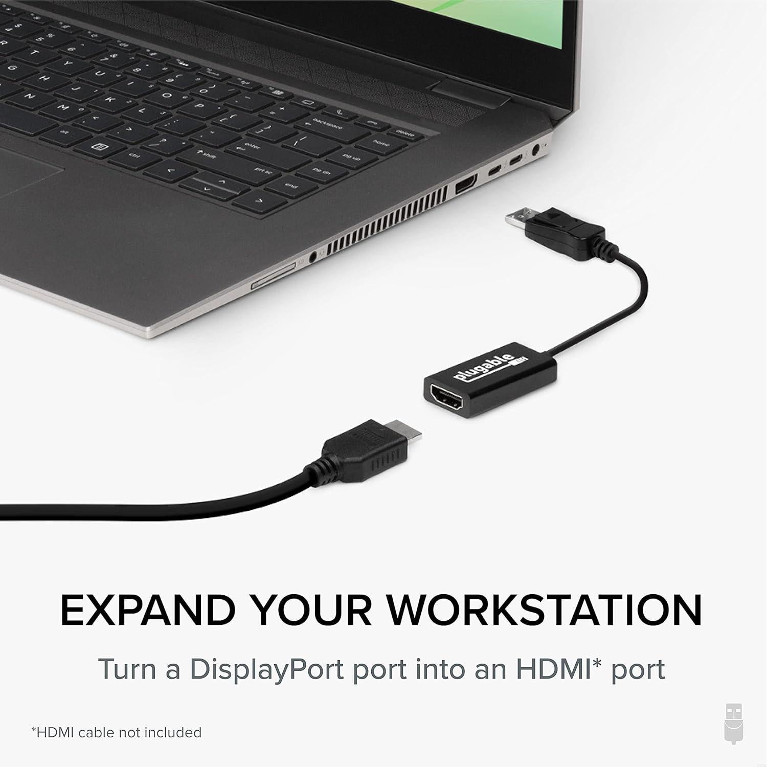 Adaptador Activo DisplayPort a HDMI Plugable 4K 60Hz