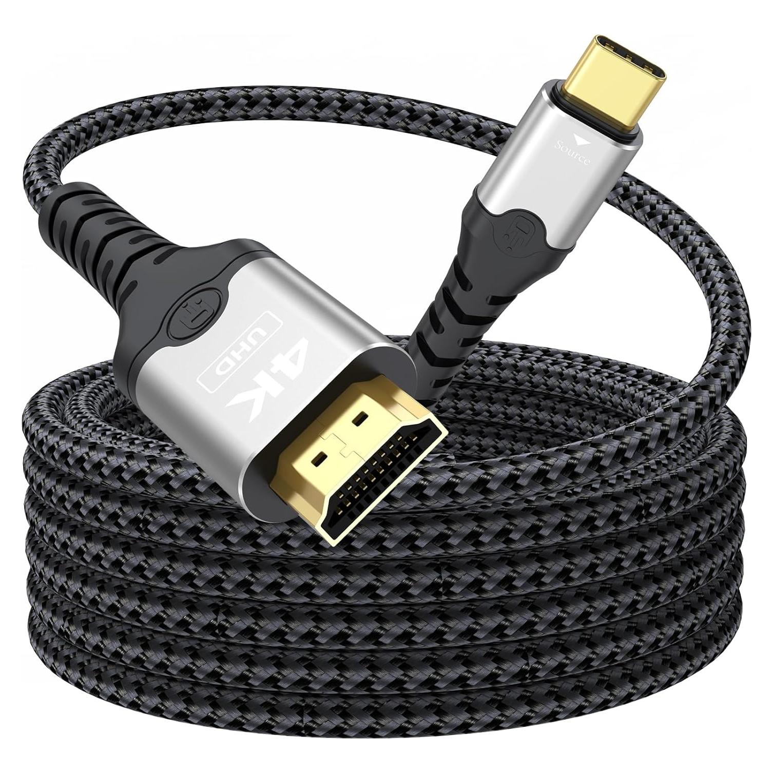 Cable USB C a HDMI 4K 15 pies VoroDcip - Compatible con MacBook, iPhone