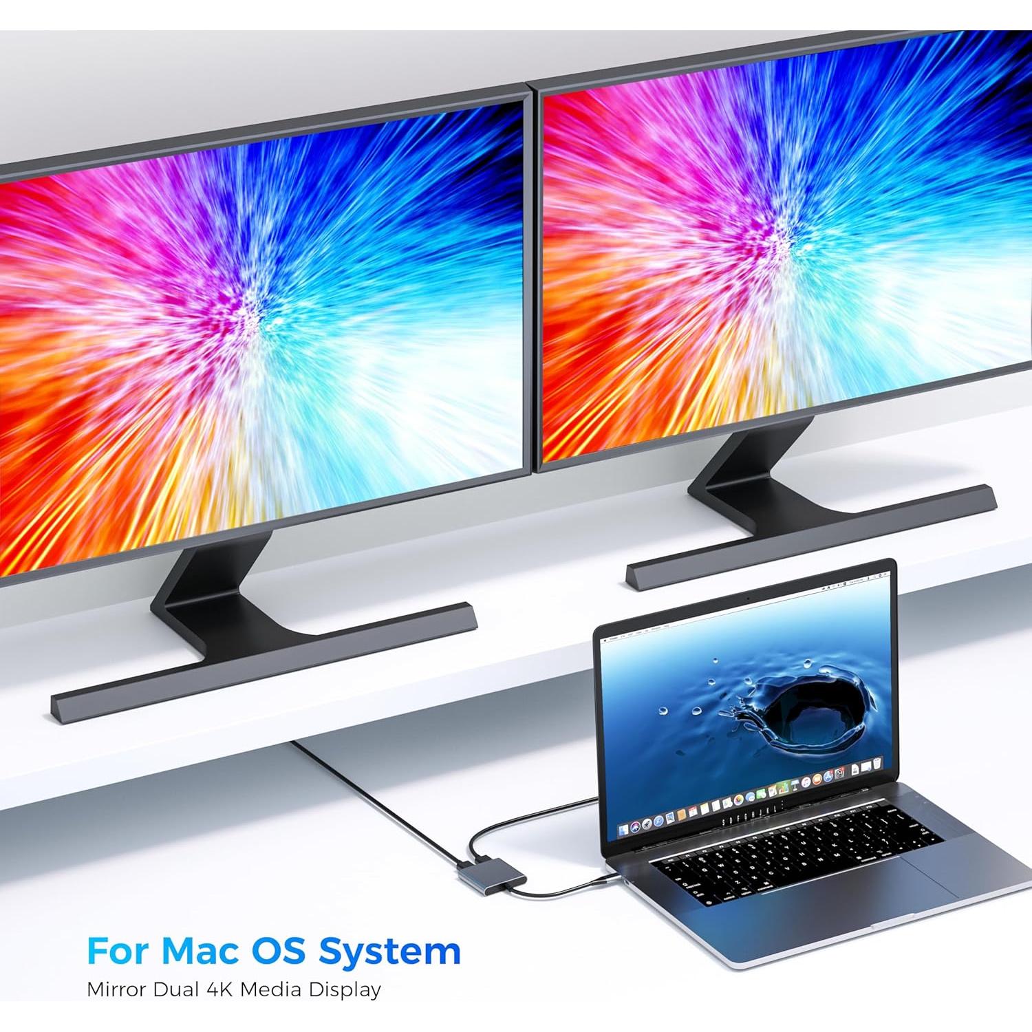 Adaptador USB C a Doble HDMI 4K 60Hz - Shenzhen HCC-012