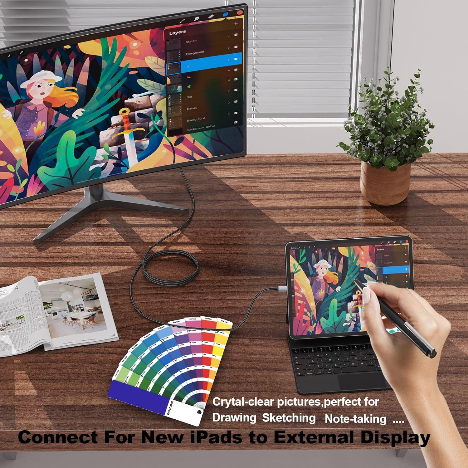 Cable USB C a HDMI 4K 0.46 m Vorothin Gris