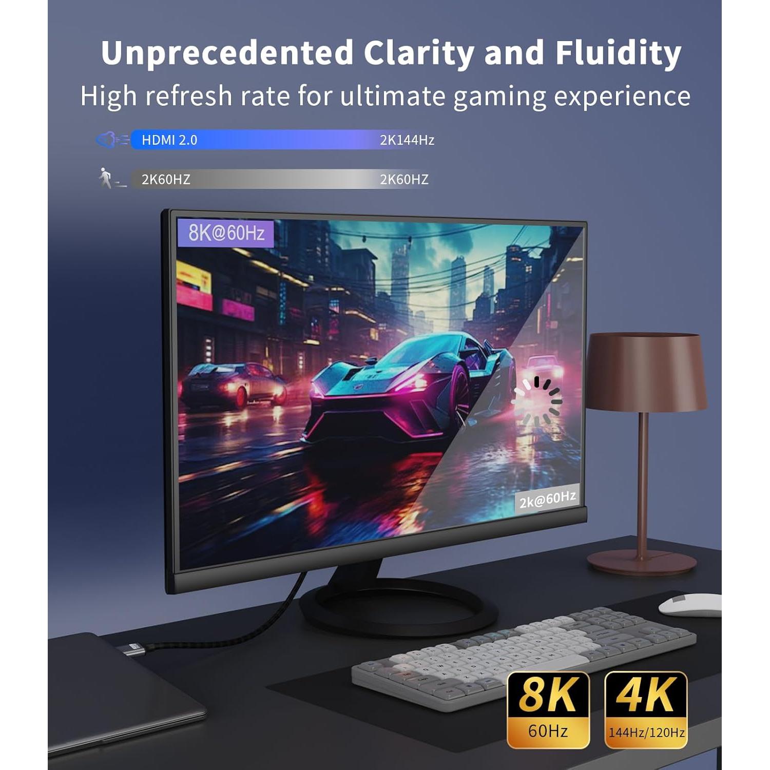 Cable USB C a HDMI 2.1 1.83m SWITCHFLUX 8K 60Hz