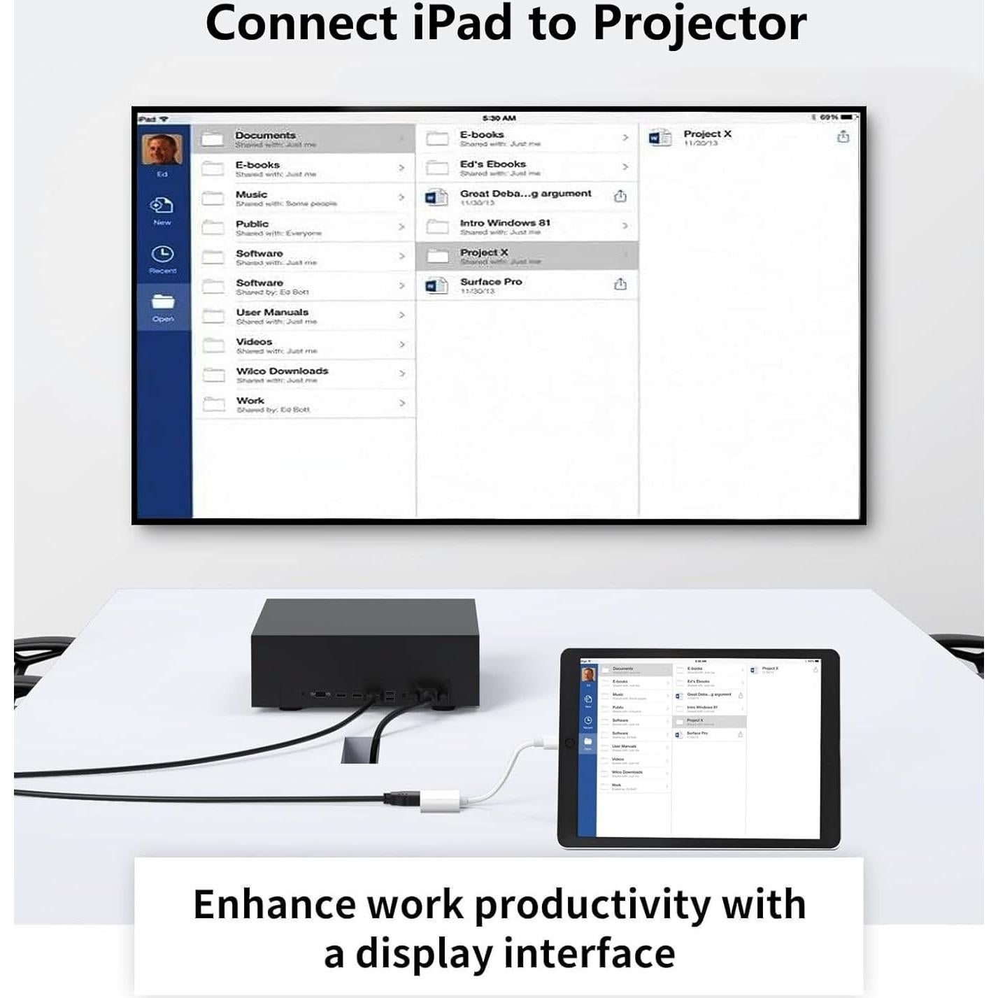 Adaptador USB-C a HDMI Wahbite 4K 60Hz para iPhone y Mac