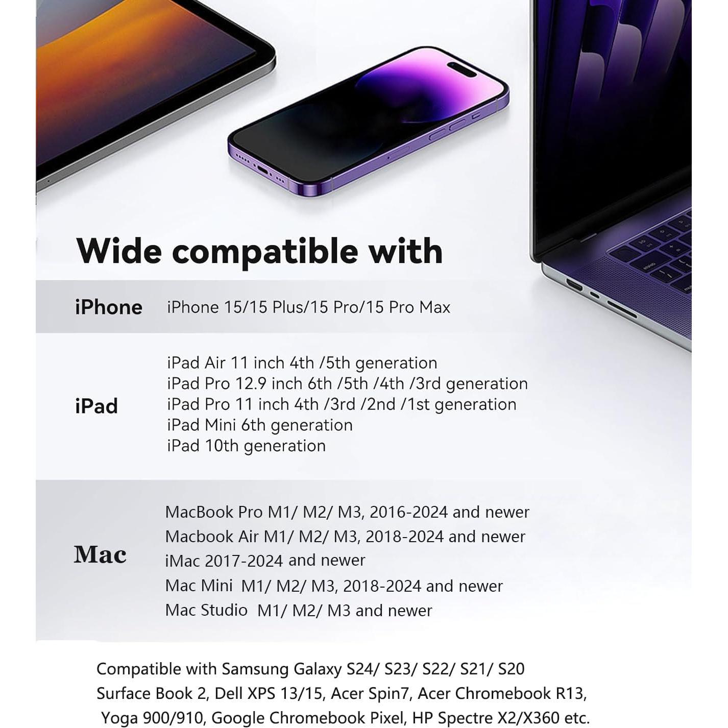 Adaptador USB-C a HDMI Wahbite 4K 60Hz para iPhone y Mac