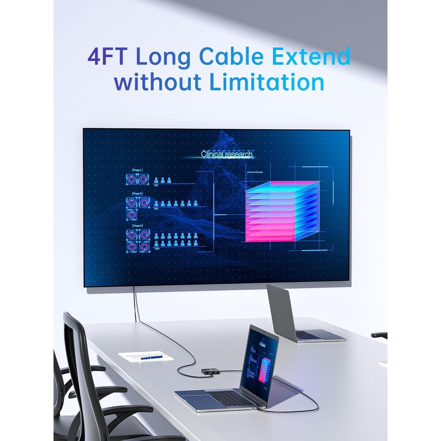 Hub USB C ACASIS 6 en 1 con HDMI 4K 60Hz y 100W