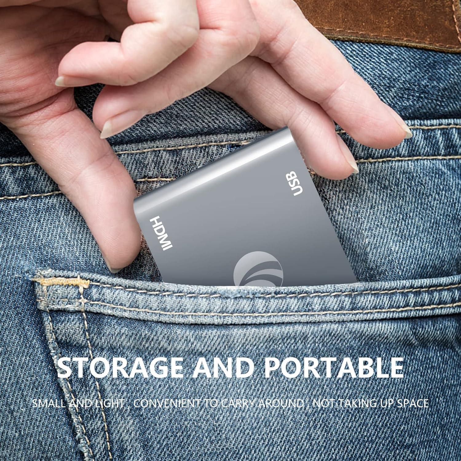 Adaptador VCOM USB C a HDMI y VGA 4K 5 en 1 Gris