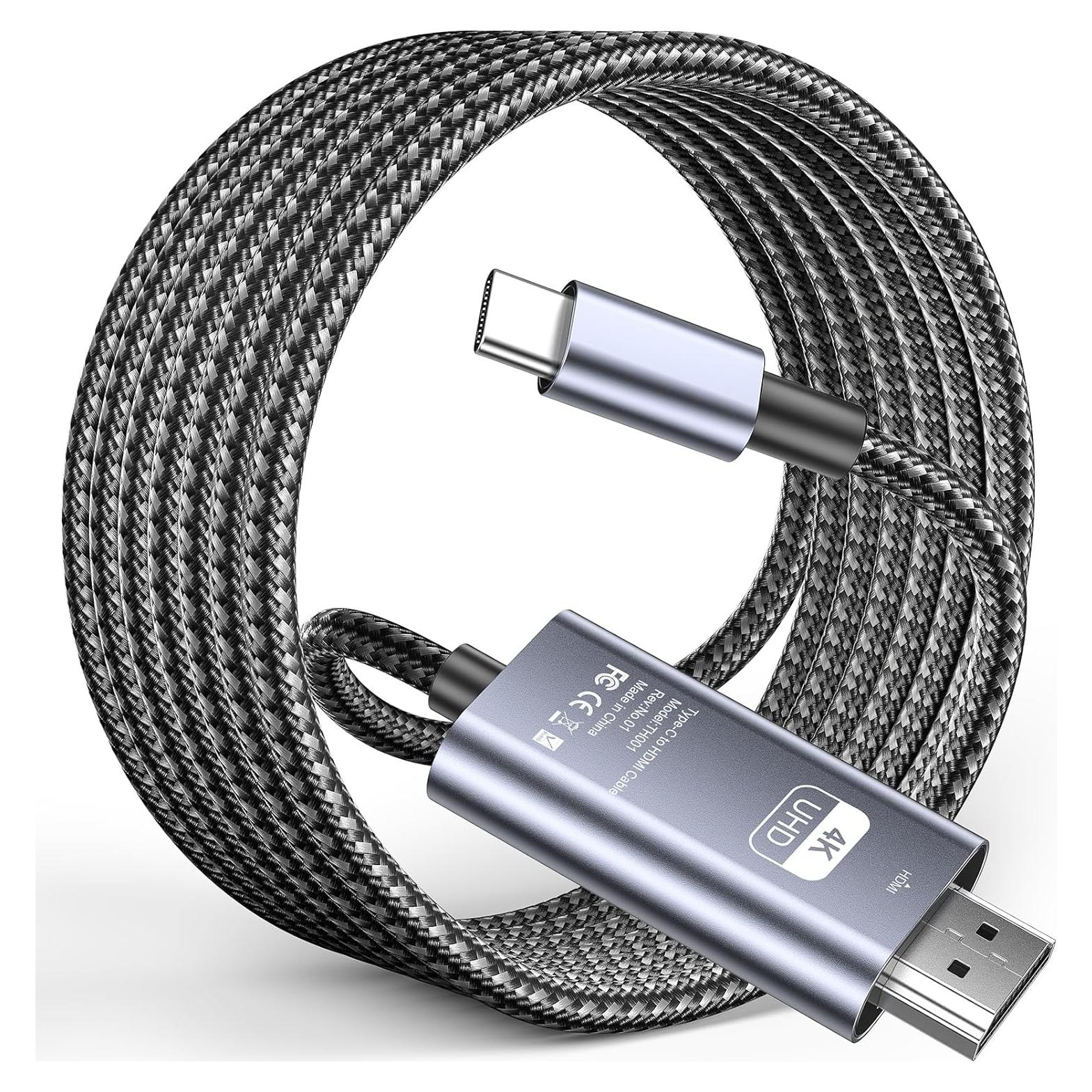 Cable USB C a HDMI 4K 3m APCUWCQ Adaptador Compatible