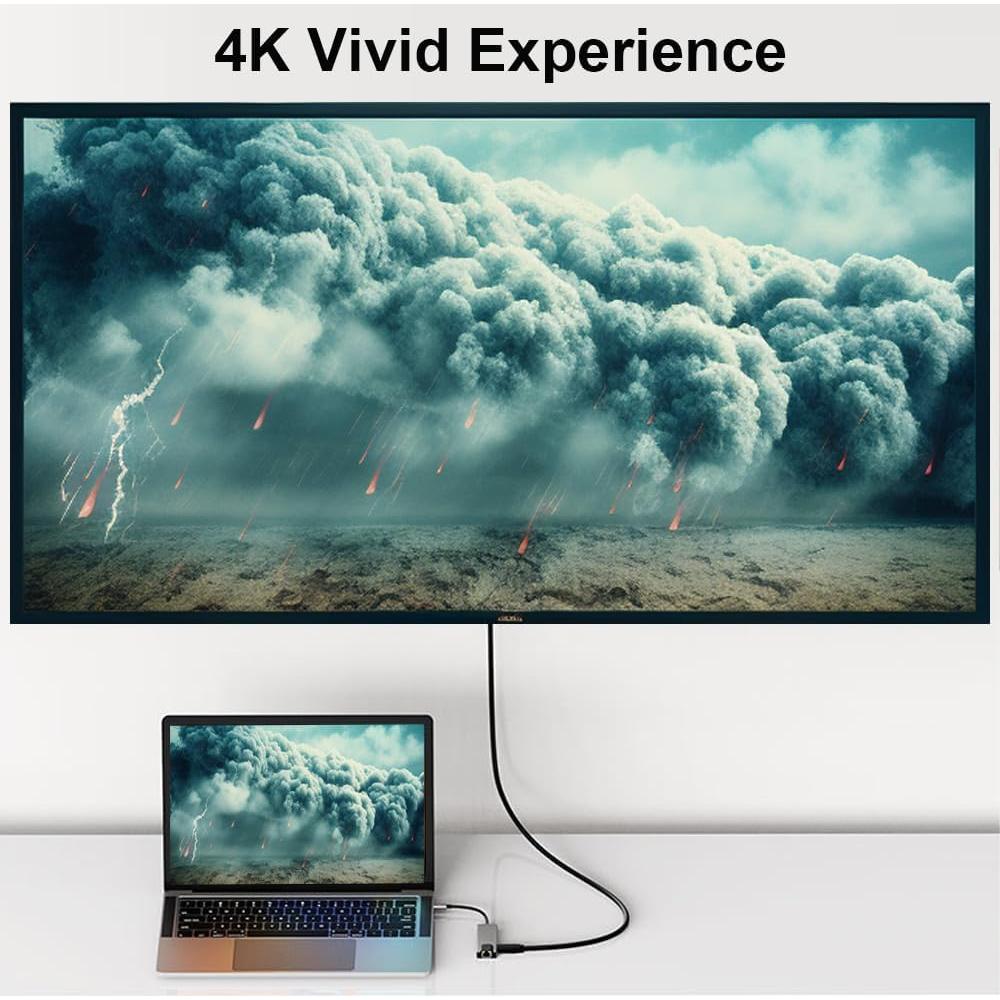 Hub USB-C 5-en-1 QCEs con HDMI, Ethernet y Carga PD