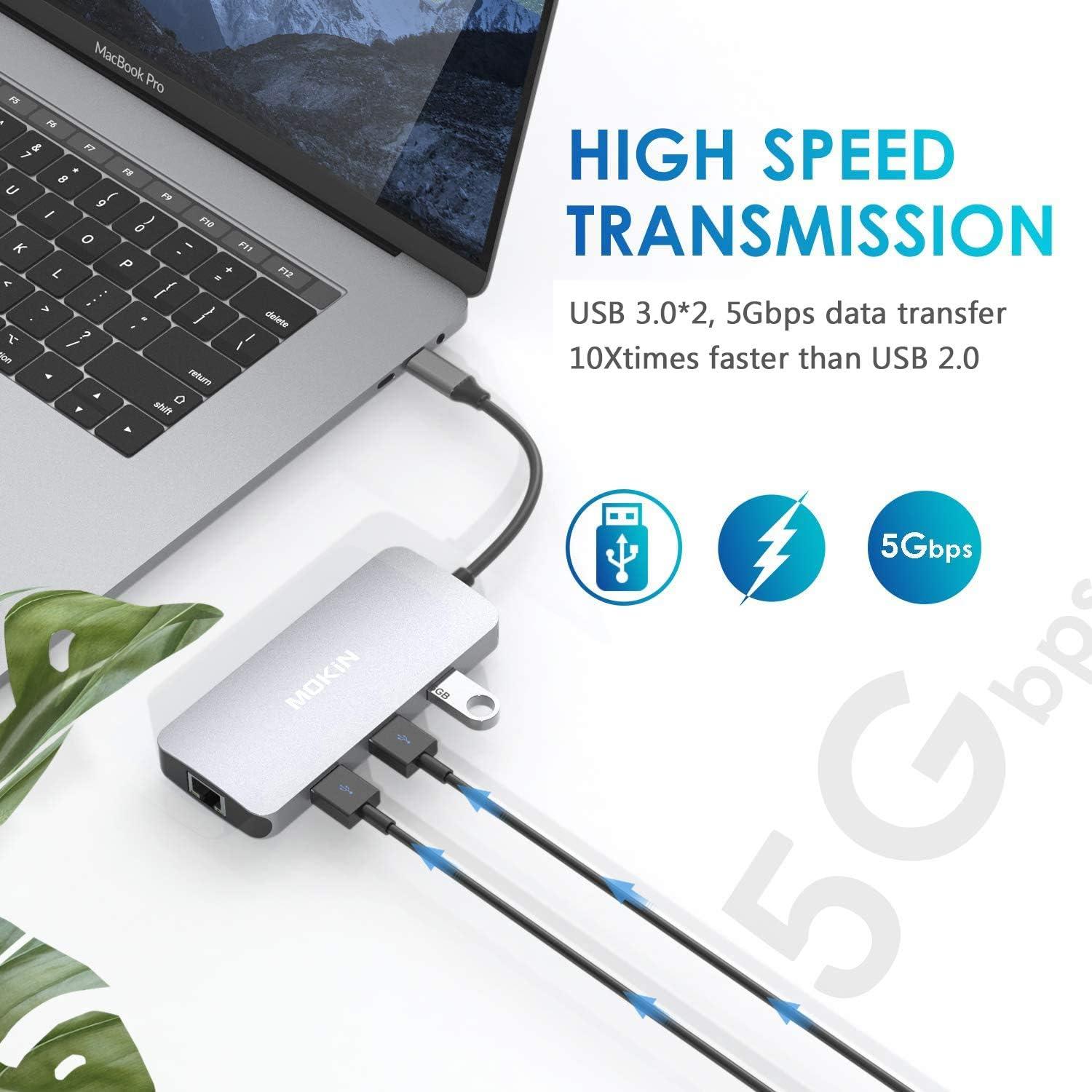 Hub USB-C MOKiN 9 en 1 para MacBook Pro/Air, 4K HDMI