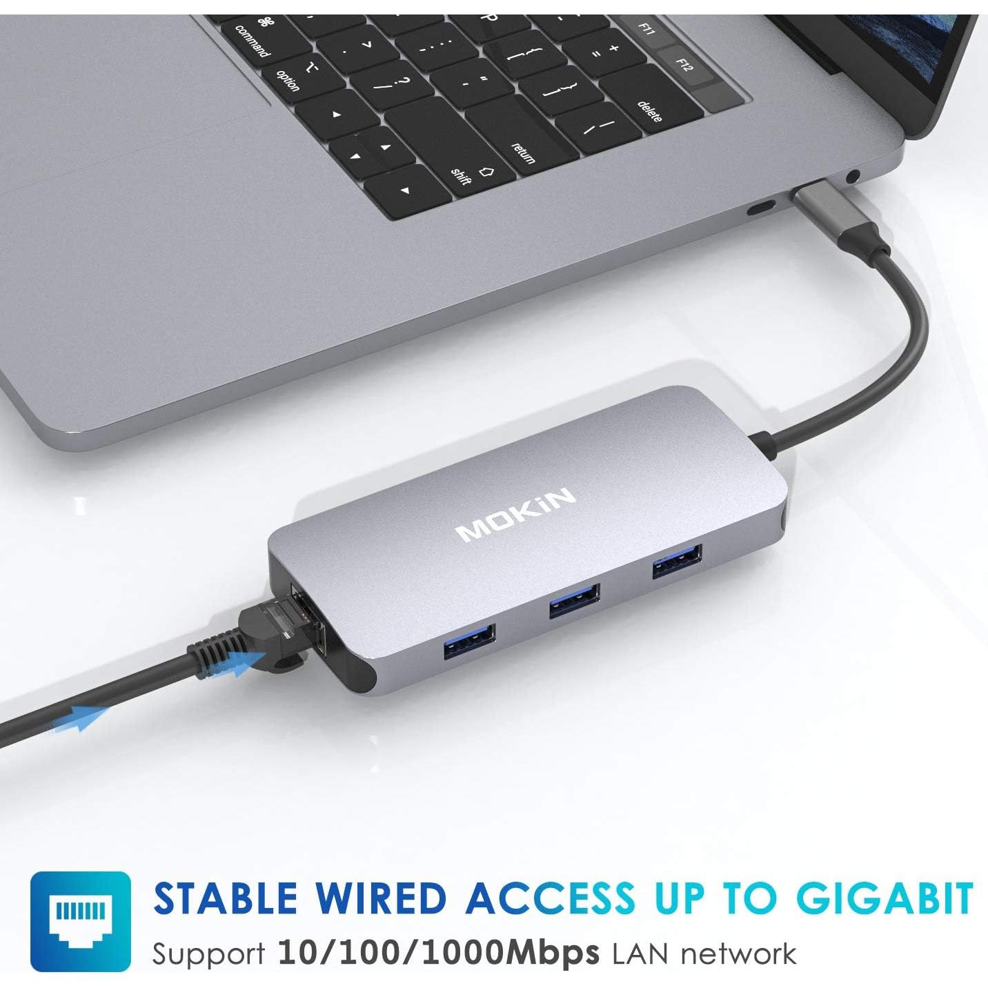 Hub USB-C MOKiN 9 en 1 para MacBook Pro/Air, 4K HDMI