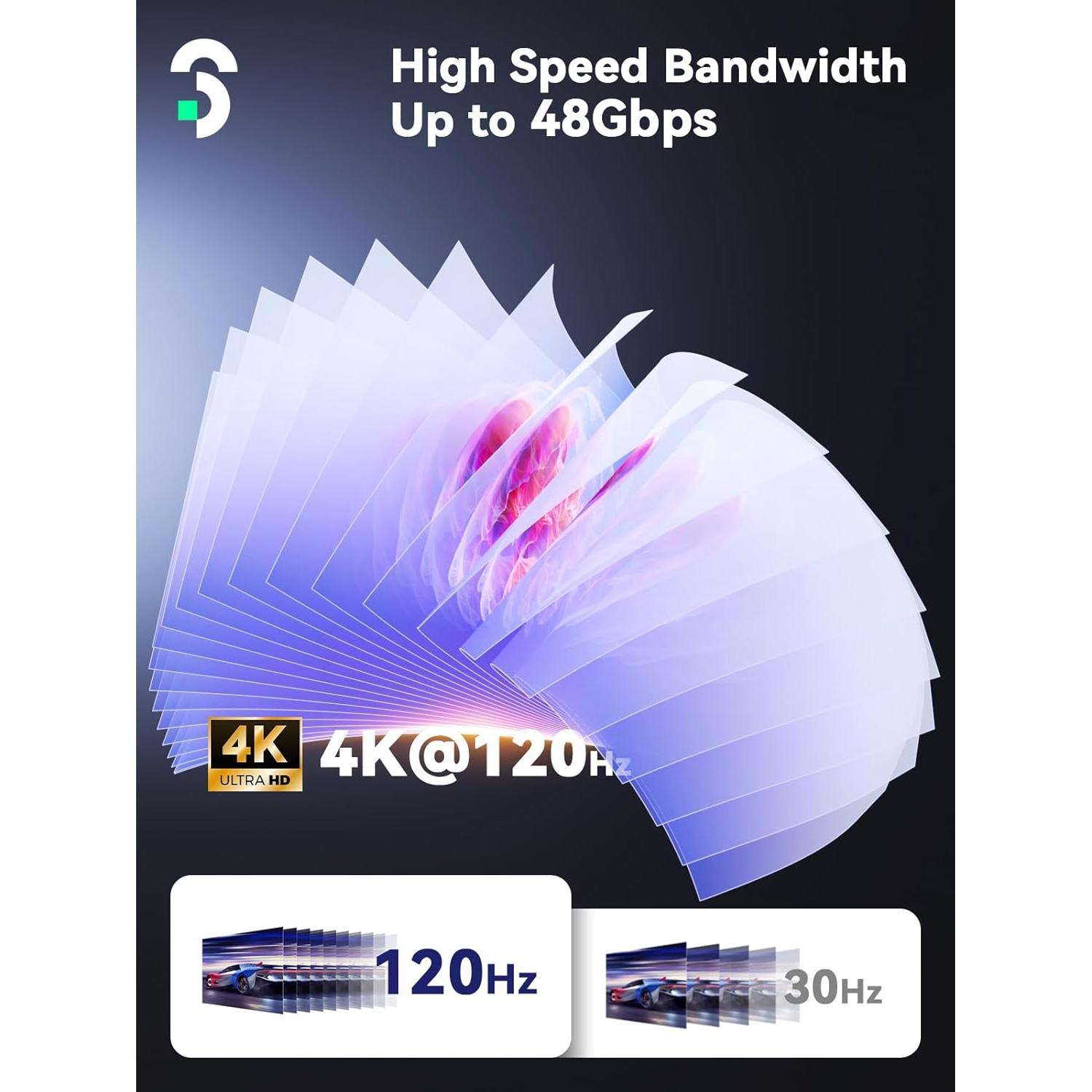 Adaptador USB C a HDMI SOOMFON 4K 120Hz Compatible PS5 Xbox