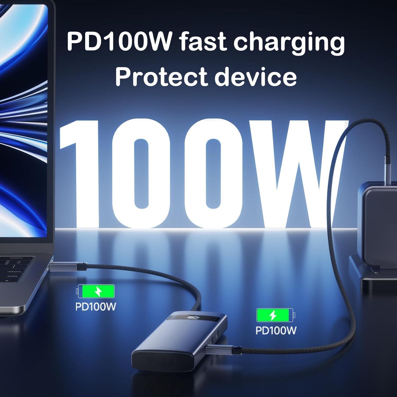 Hub USB C 7 en 1 Diamondtiger con HDMI 4K y 100W PD