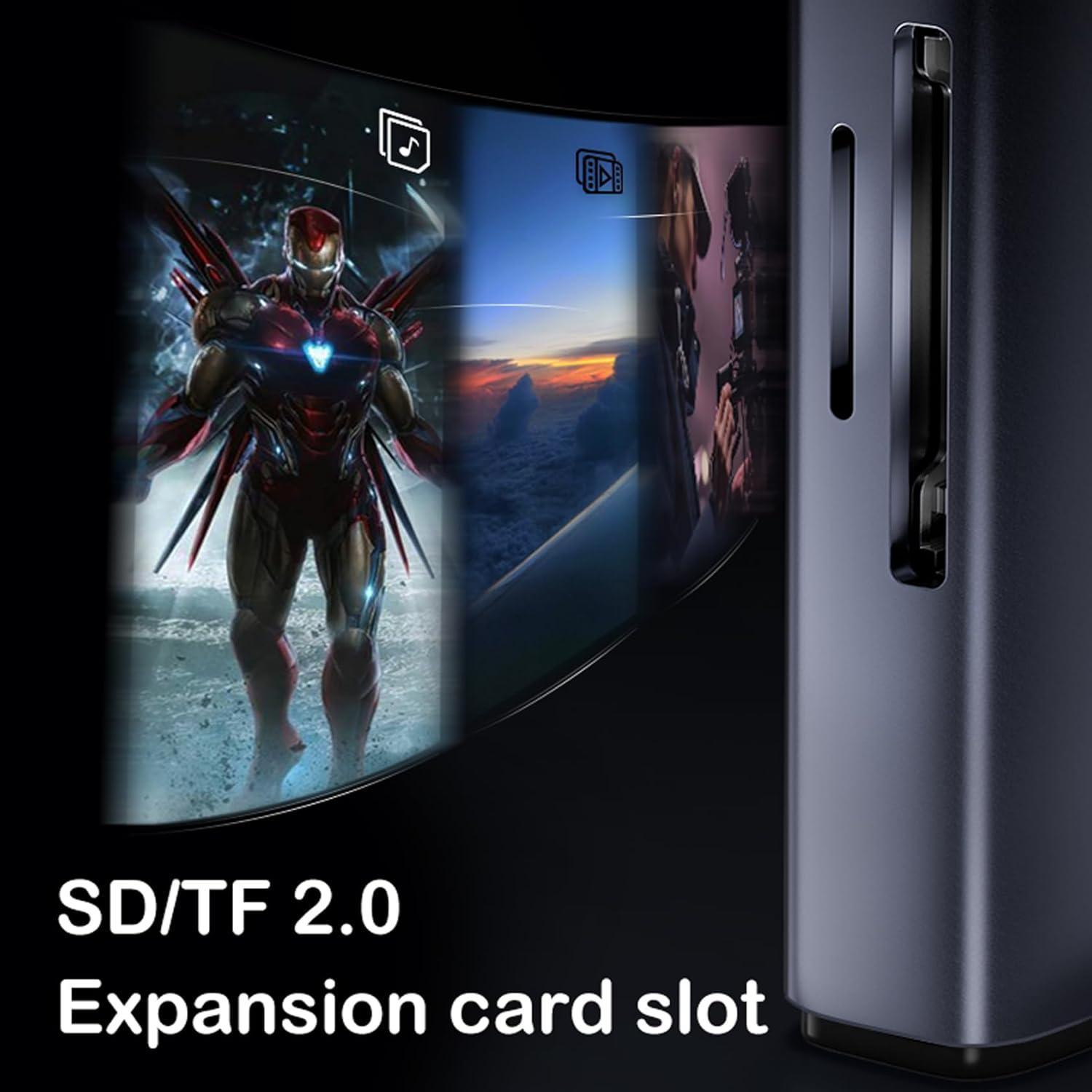 Hub USB C 7 en 1 Diamondtiger con HDMI 4K y 100W PD