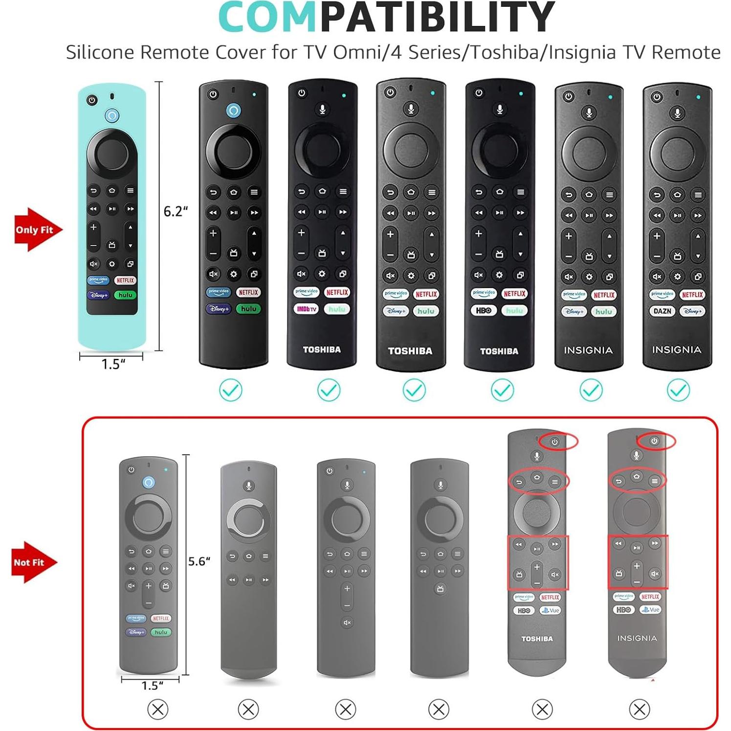 Funda de Control Remoto Silicona SOTATOO Brillo Azul Verde