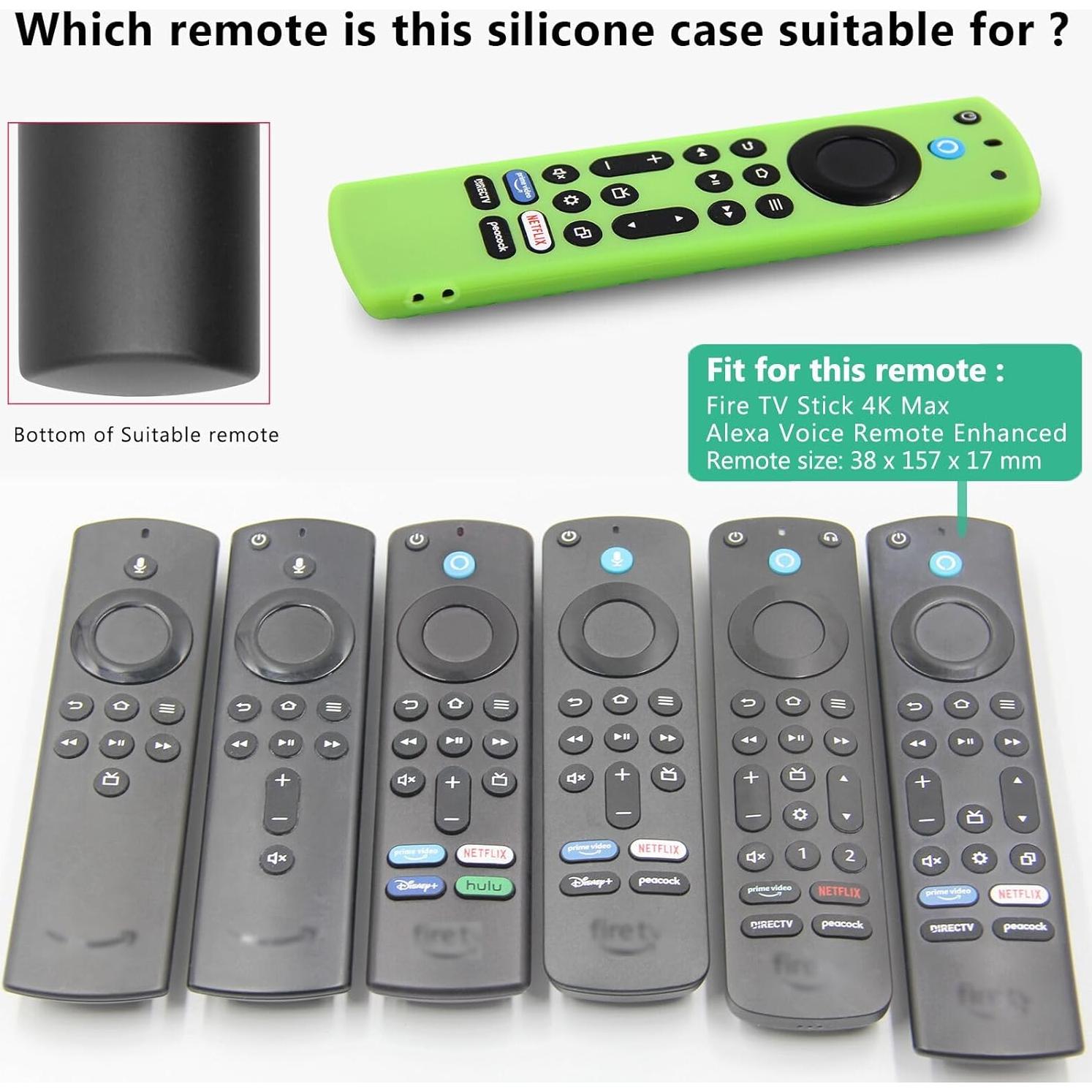 Funda de Silicona Pinowu para Control Remoto Fire TV Stick 4K