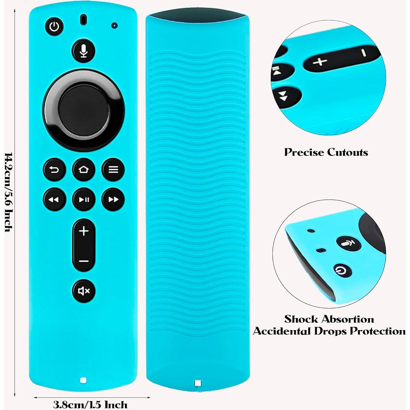 Funda de Silicona Azul Brillante para Control Remoto Firestick