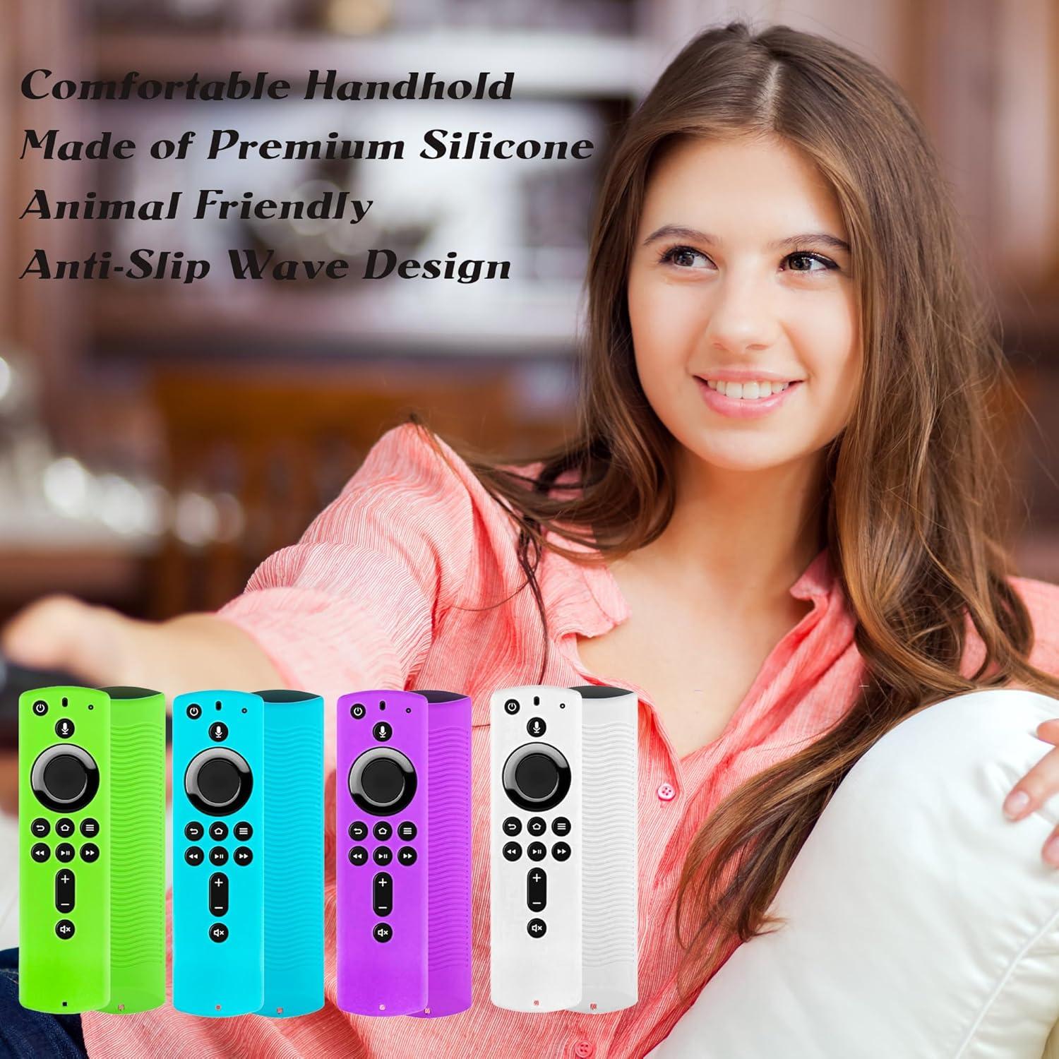 Funda de Silicona Azul Brillante para Control Remoto Firestick