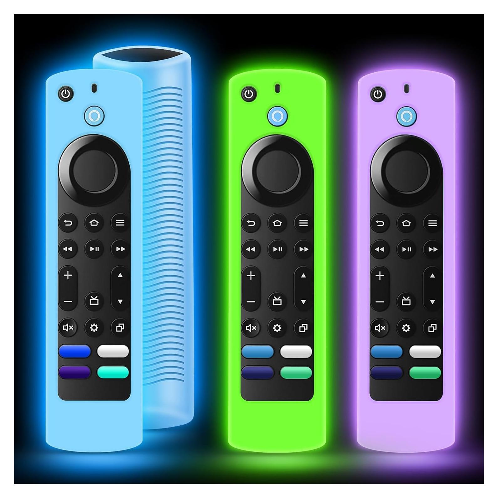 Paquete de 3 fundas de silicona SOTATOO para control remoto Fire TV