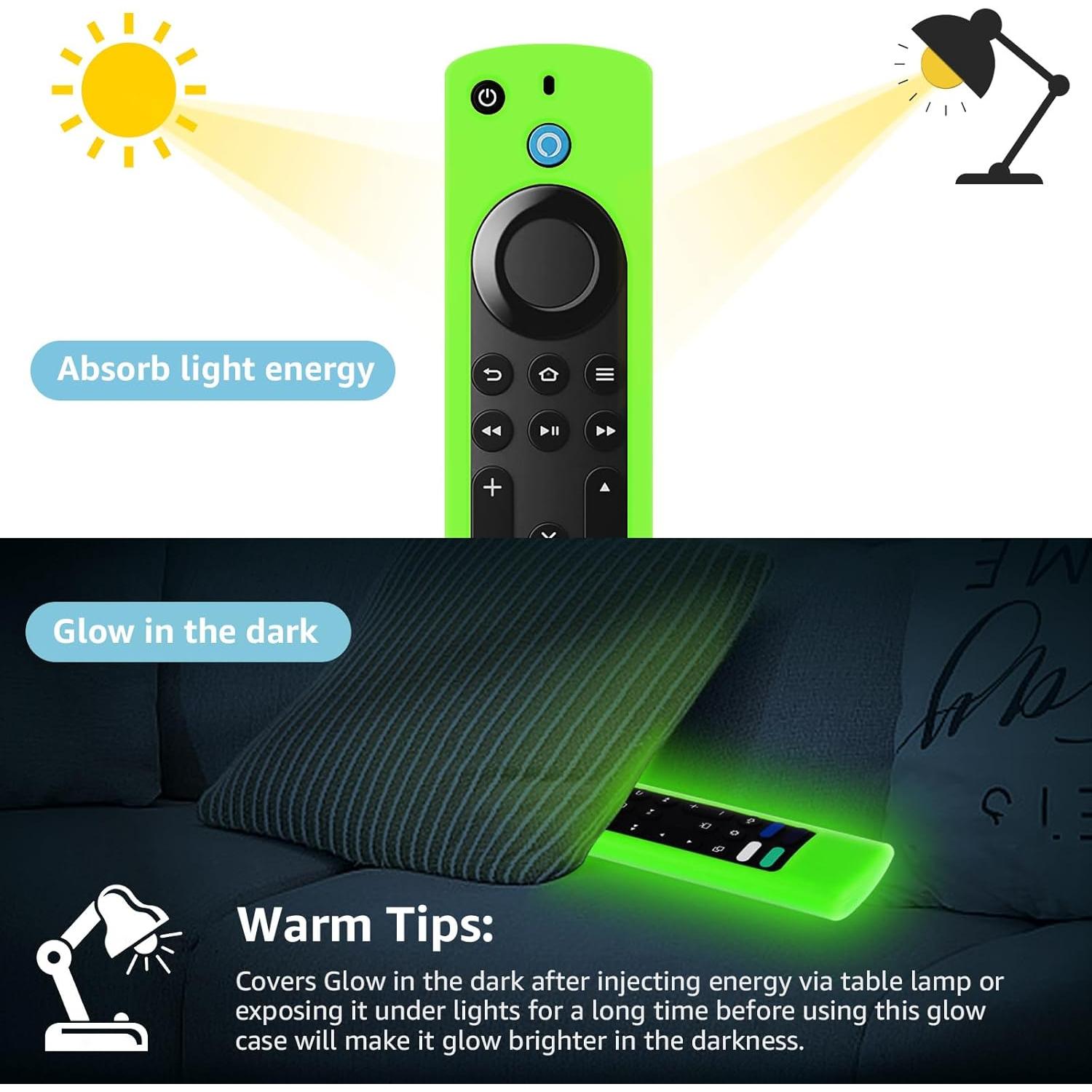 Paquete de 3 fundas de silicona SOTATOO para control remoto Fire TV