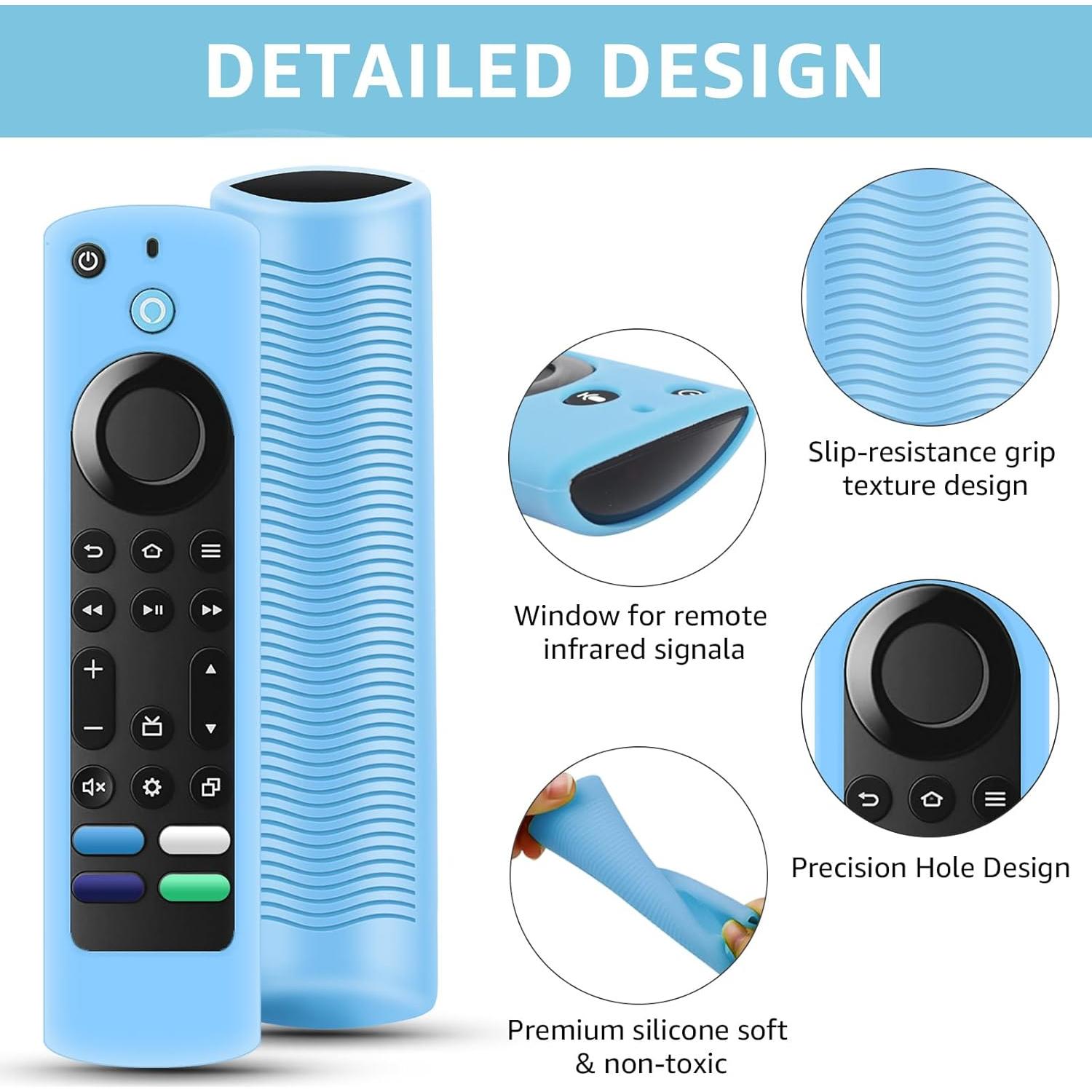 Paquete de 3 fundas de silicona SOTATOO para control remoto Fire TV