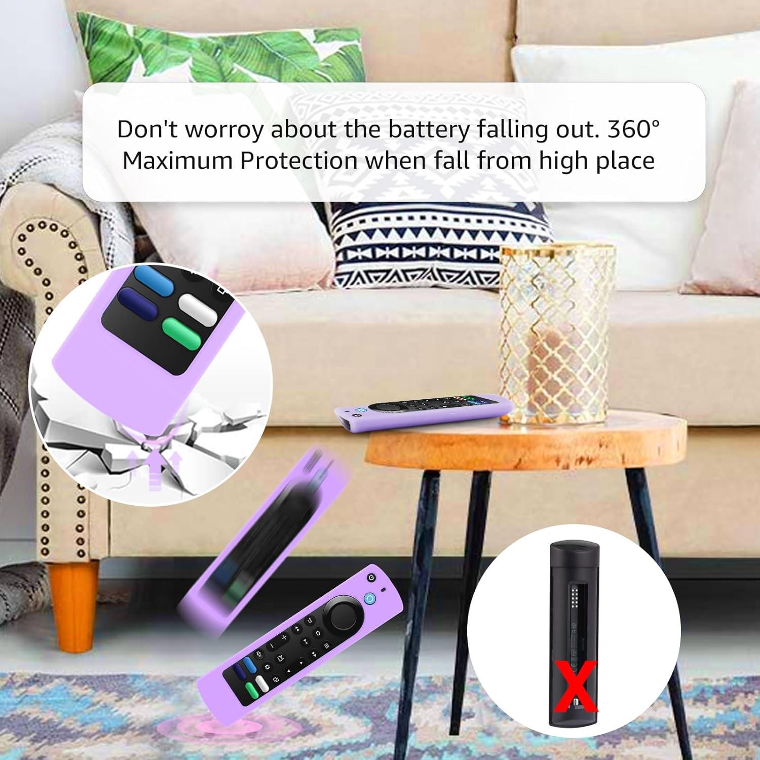 Paquete de 3 fundas de silicona SOTATOO para control remoto Fire TV