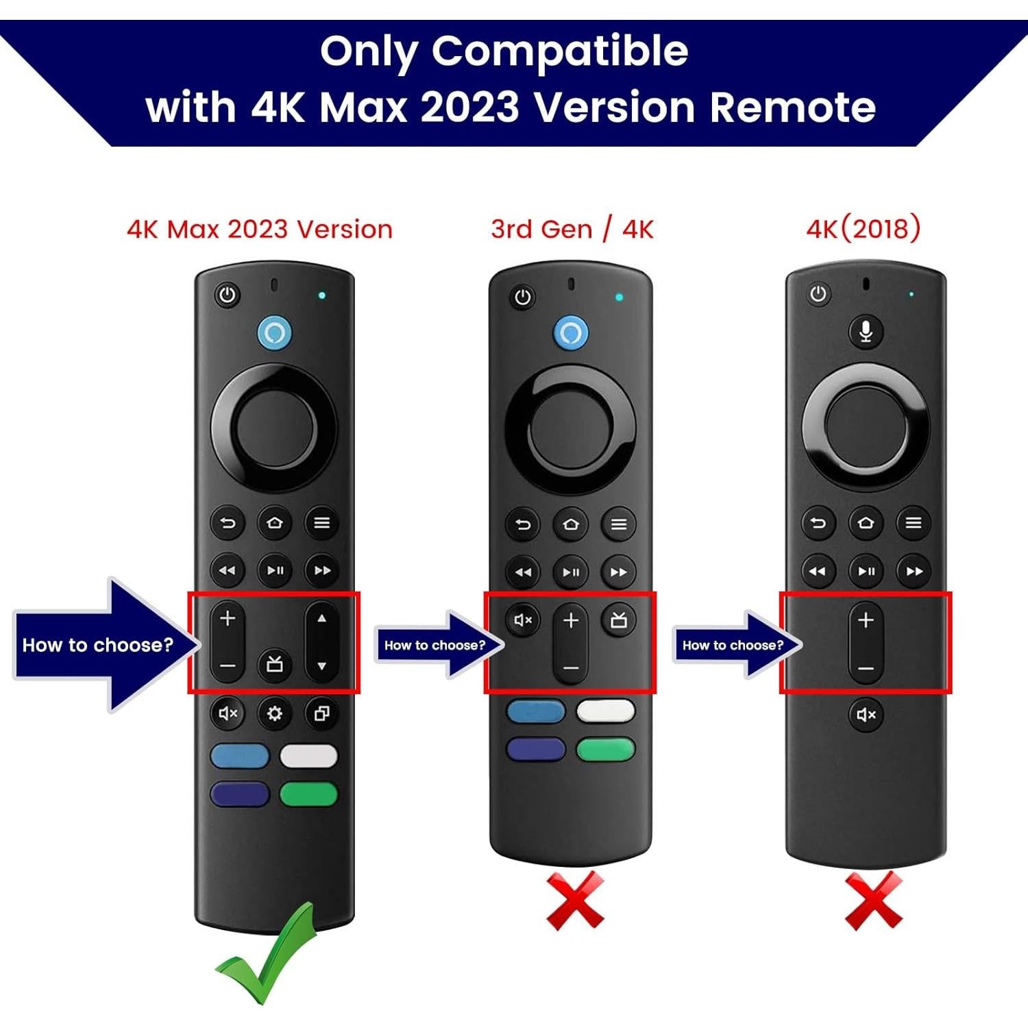 Paquete de 2 fundas de silicona para control remoto Lenovo FireTV Stick 4K Max