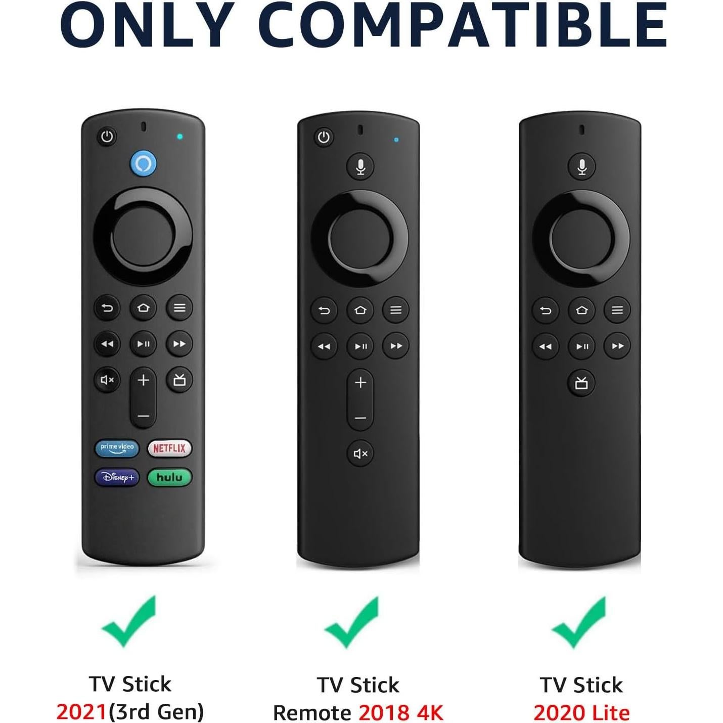 Funda de Silicona para Control Remoto Fire Stick 3 Piezas