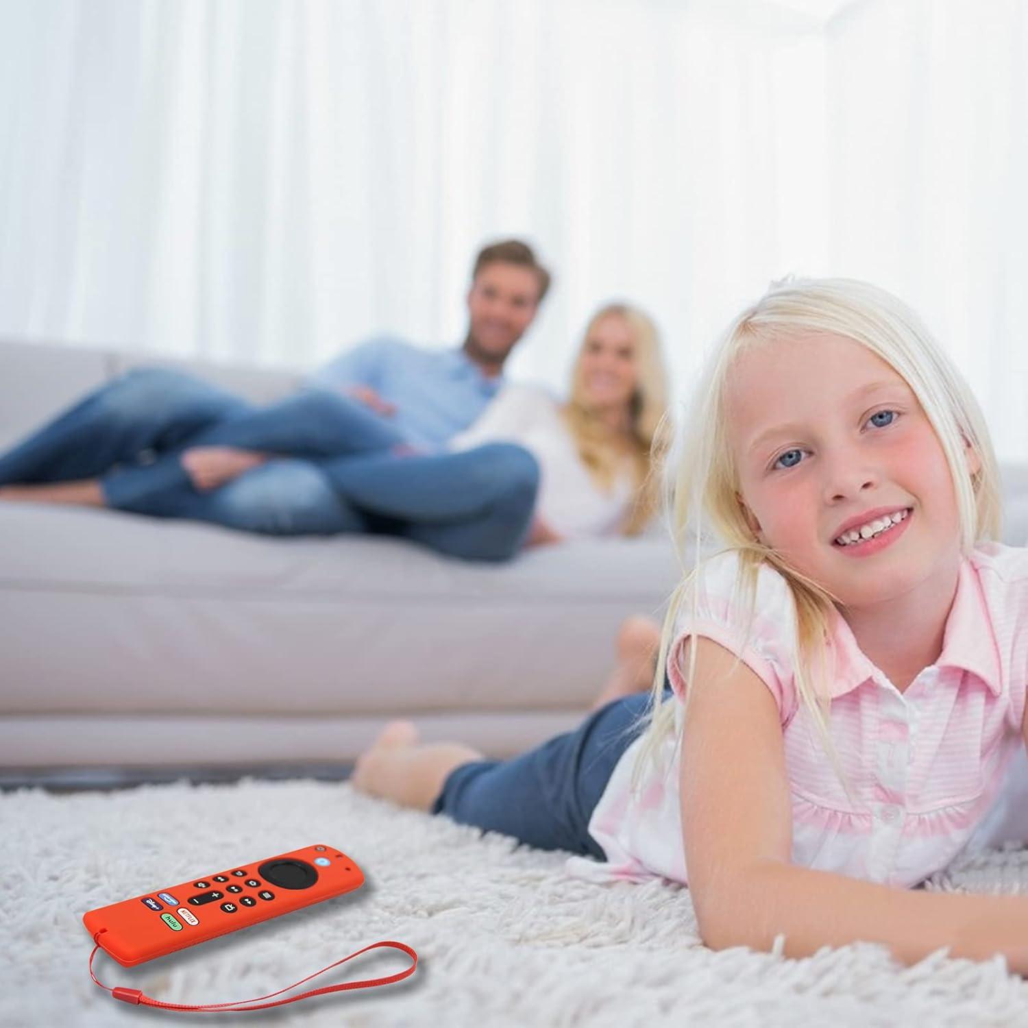 Funda de Control Remoto Pinowu para Firestick 4K Alexa - Rojo y Azul