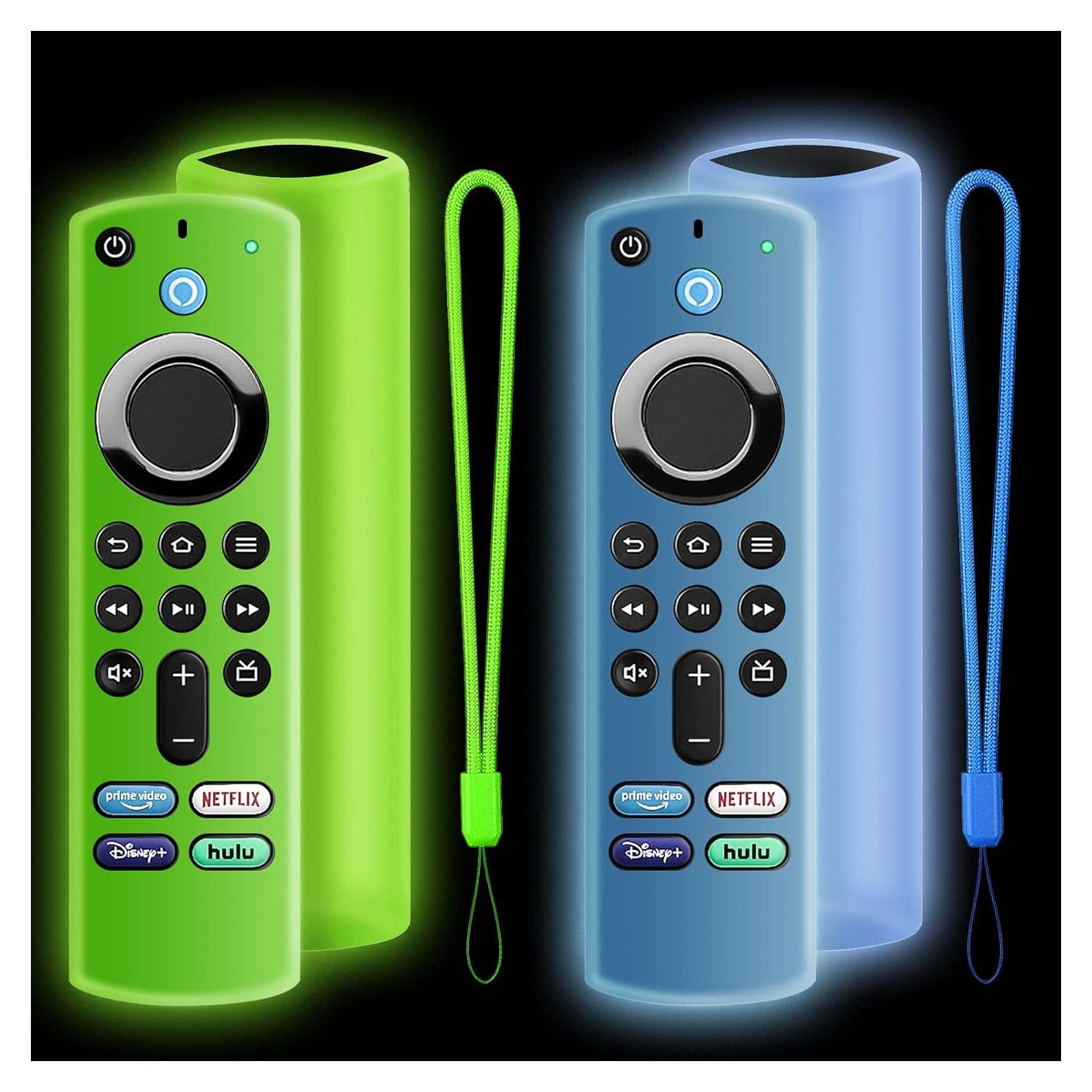 Funda de Control Remoto Firestick Ataqus 2-Pack Brilla en la Oscuridad