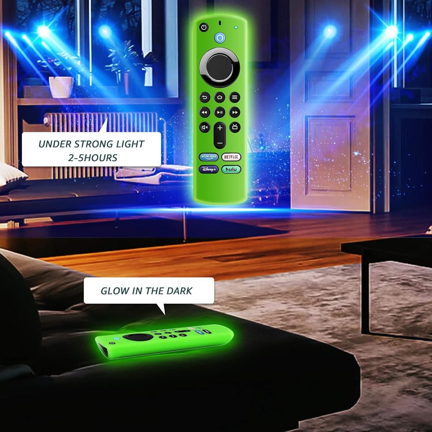 Funda de Control Remoto Firestick Ataqus 2-Pack Brilla en la Oscuridad