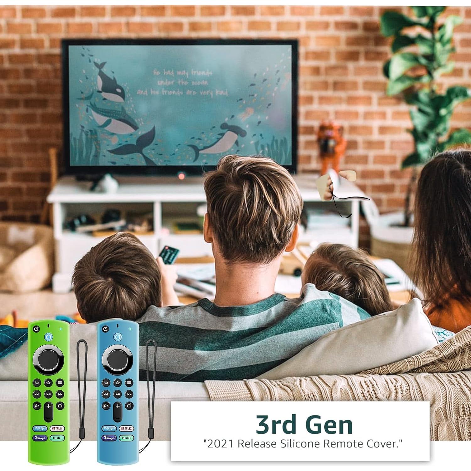 Funda de Control Remoto Firestick Ataqus 2-Pack Brilla en la Oscuridad