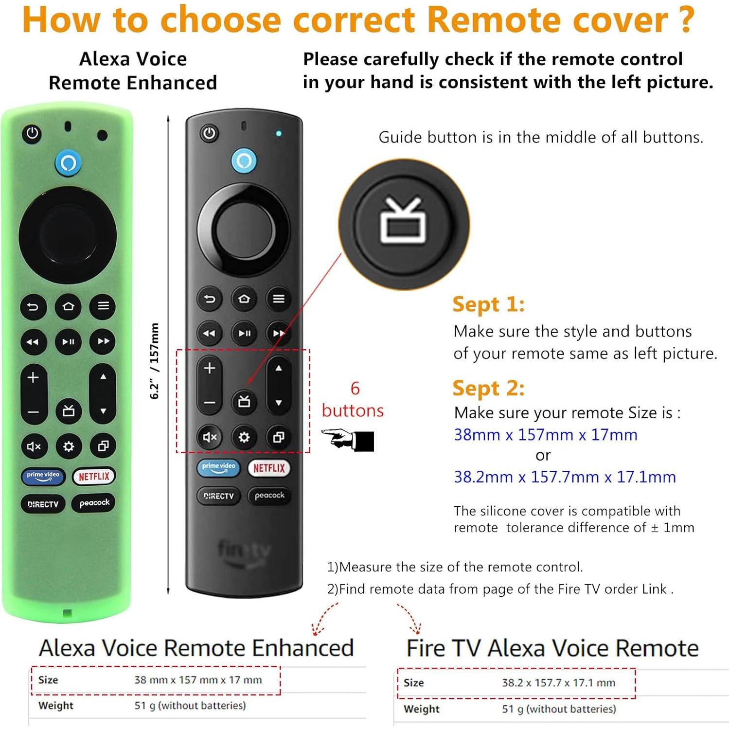 Funda de Silicona Pinowu para Control Remoto Fire TV 4K Max