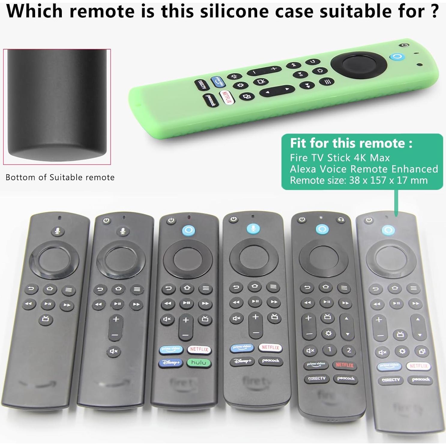 Funda de Silicona Pinowu para Control Remoto Fire TV 4K Max