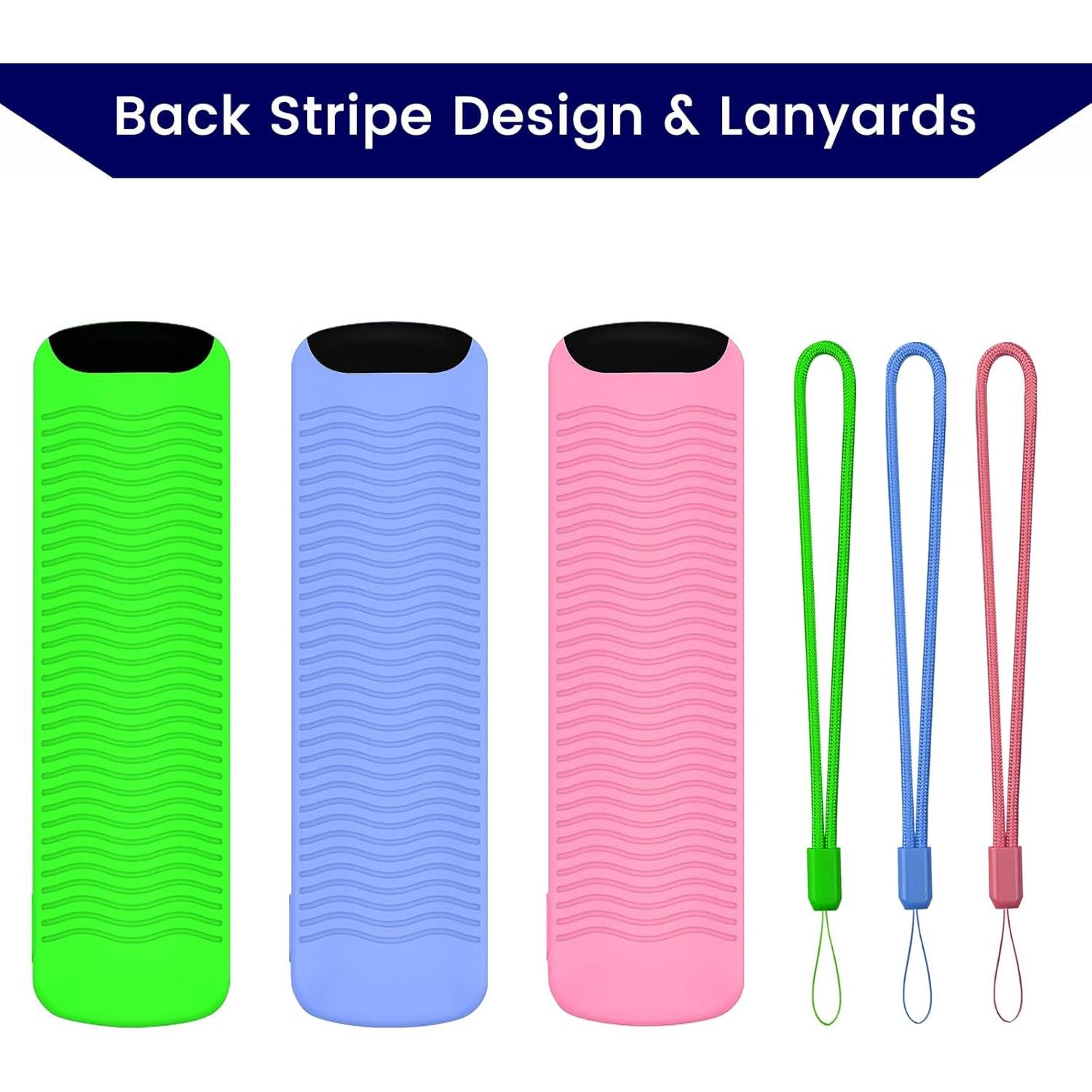 3 Fundas Brillantes de Silicona para Control Remoto Lenovo FireTV