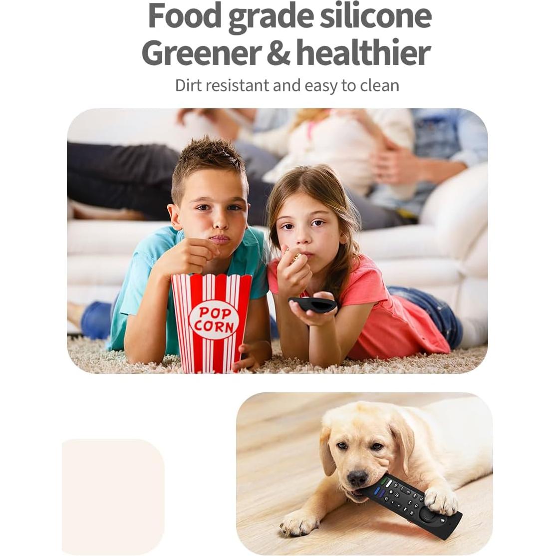 Funda de Silicona Negra para Control Remoto Fire TV Stick 4K Max