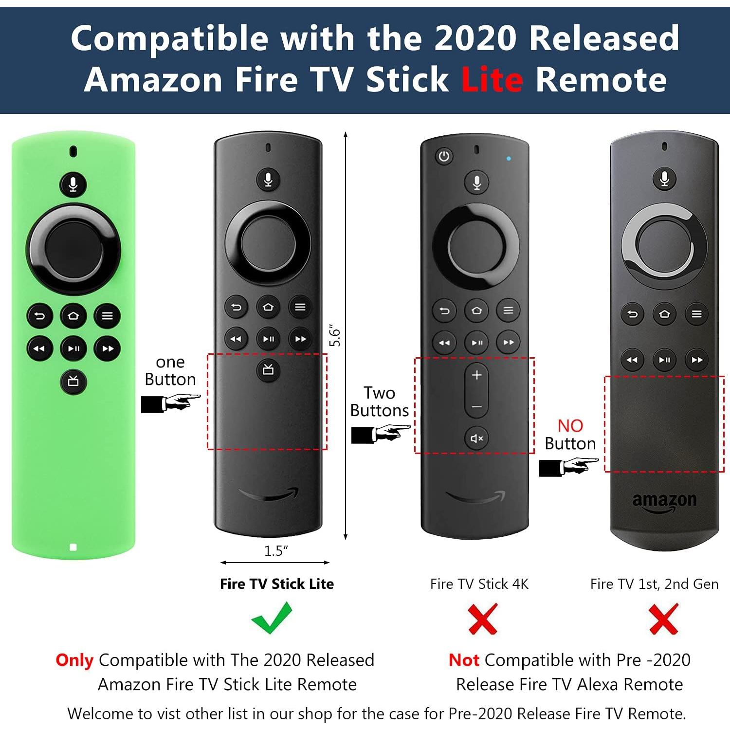 Funda de Silicona Brillante para Control Remoto Fire TV Lite 2020