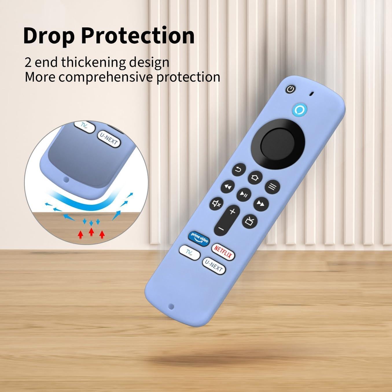 Funda de Silicona Azul Brillante para Control Remoto Fire TV 4K